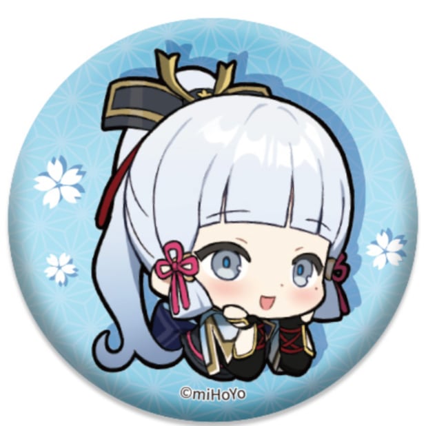 Ayaka Kamisato - Genshin Impact - Chibi Stickers Glossy Badge - miHoYo