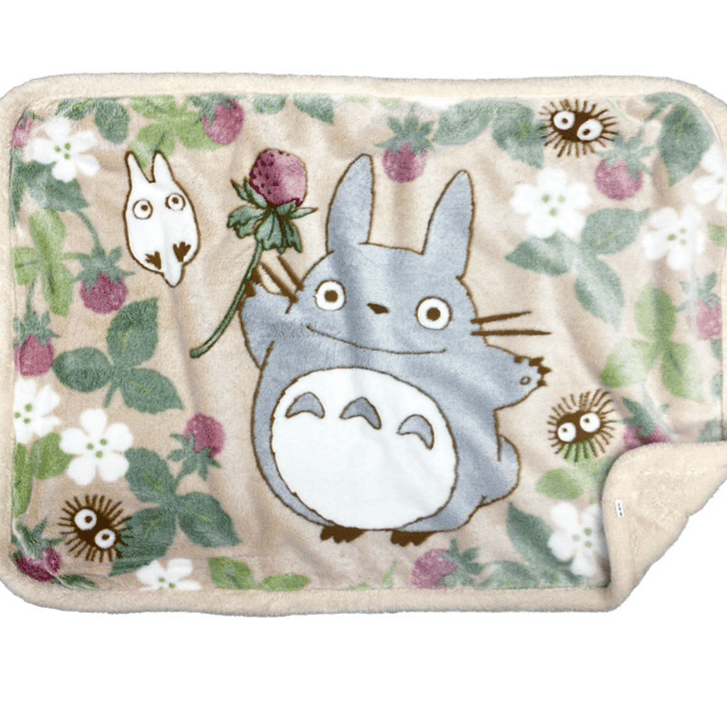 Totoro - Mein Nachbar Totoro - Decke (Fluffy Plaid Totoro Strawberry) (70 x 100 cm) - Marushin