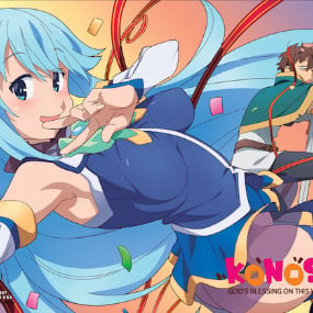 Aqua & Satou Kazuma - Schreibtischunterlage - mousepad - Konosuba - 29957
