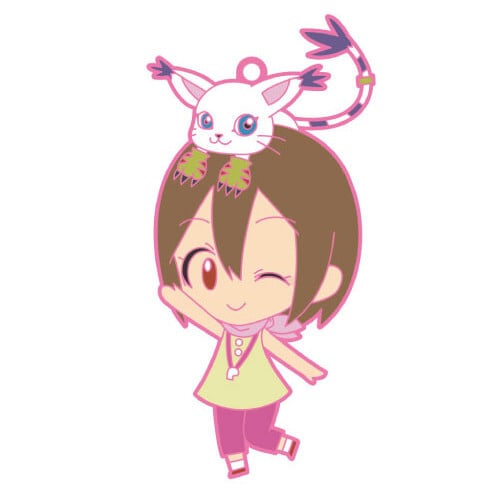 Hikari / Kari Yagami und Gatomon - Digimon Chara Ride Gummi Anhänger