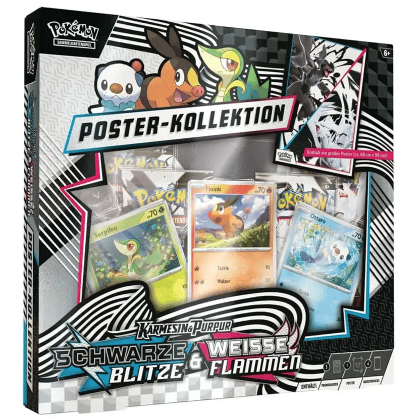 Pokémon TCG - Karmesin & Purpur: Schwarze Blitze & Weisse Flammen - KP 10.5 - Poster Kollektion - DE