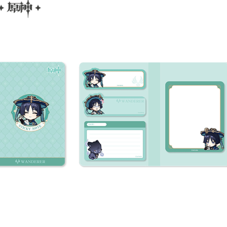 Wanderer - Genshin Impact - Haftnotizen Set (Chibi Stamp Series) - miHoYo