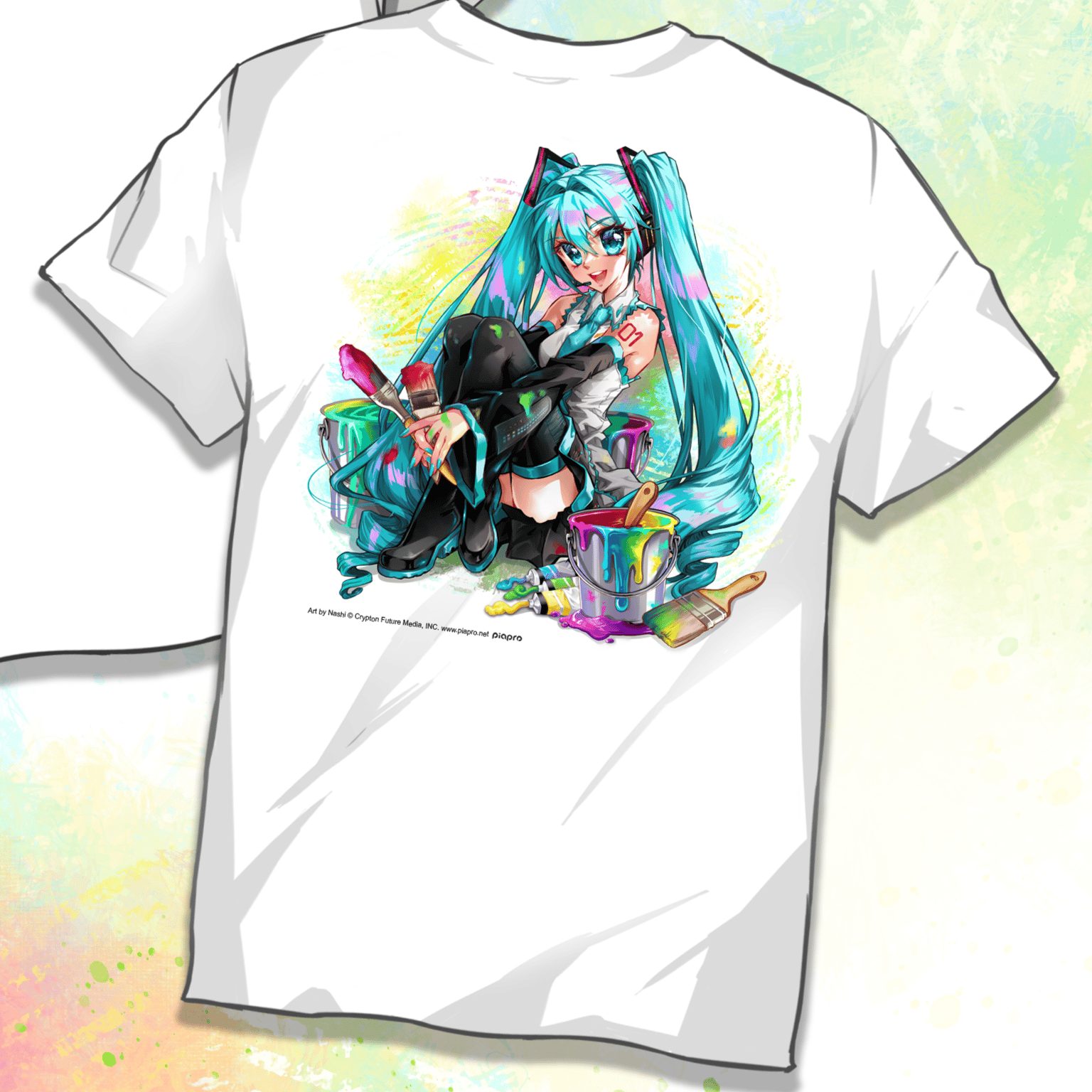Hatsune Miku - Miku Expo 2024 - T-Shirt - Größe S (Miku Sitting) - Nashi