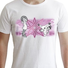 Digimon T-Shirt - Hikari und Gatomon - Größe M
