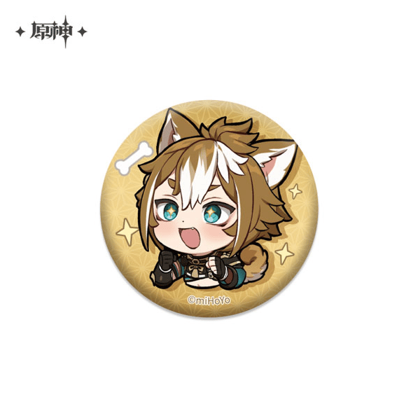 Gorou - Genshin Impact - Chibi Stickers Glossy Badge - miHoYo