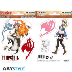 Fairy Tail Sticker - 16 x 11 cm/ 2 Blätter - Natsu & Lucy - AbyStyle
