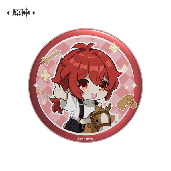 Diluc Chibi Ver. - Button - Genshin Impact- miHoYo