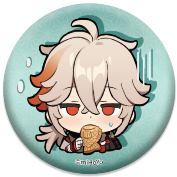 Kazuha Kaedehara - Genshin Impact - Chibi Stickers Glossy Badge - miHoYo