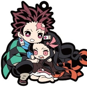 Nezuko Kamado und Tanjiro Kamado Ver. B - Kimetsu no Yaiba - Buddy Collection Gummi-Anhänger - Neuauflage
