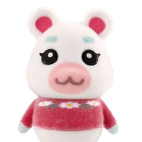 Emilie / Flurry / Yukimi - Minifigur mit beflockter Oberfläche - Animal Crossing: New Horizons - Bandai