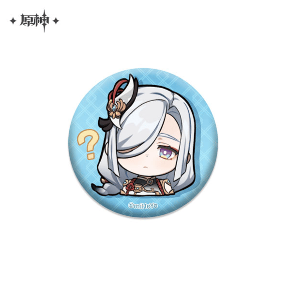 Shenhe - Genshin Impact - Chibi Stickers Glossy Badge - miHoYo