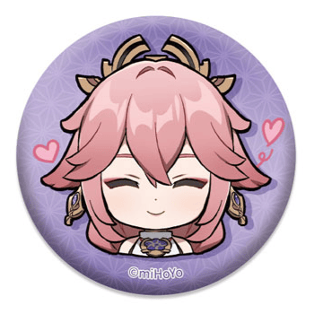 Yae Miko Chibi Ver. - Button - Genshin Impact - miHoYo