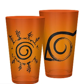 Konoha & Seal - Großes 400 ml Glas - Naruto Shippuden - AbyStyle
