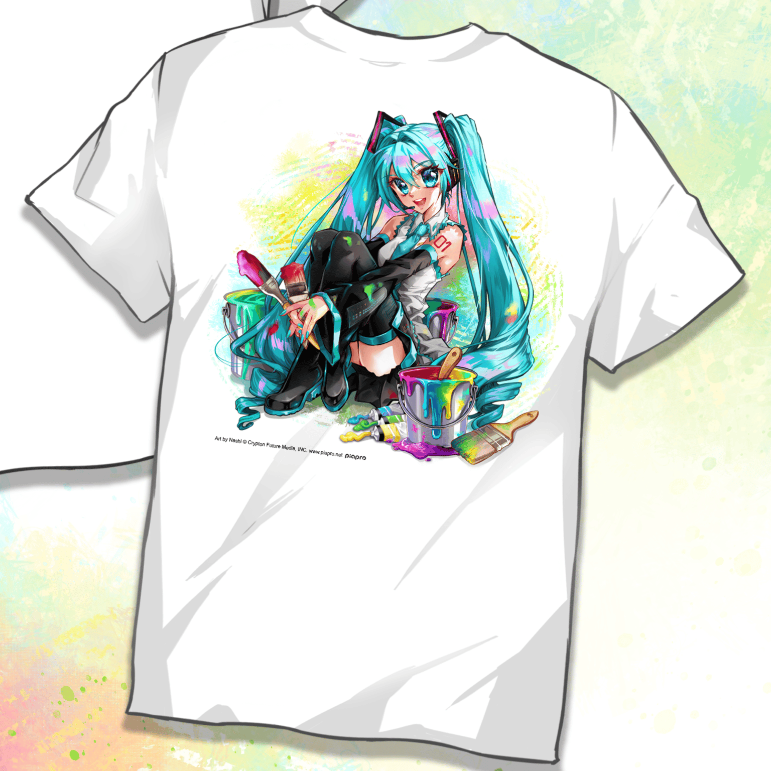 Hatsune Miku - Miku Expo 2024 - T-Shirt - Größe L (Miku Sitting) - Nashi