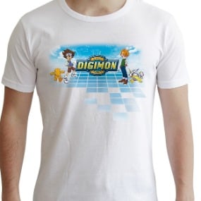 Digimon T-Shirt - Tai Yagami, Matt Ishida, Agumon und Gabumon - Größe L