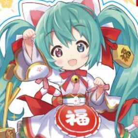 Hatsune Miku x Maneki-neko -Acryl-Aufsteller- Version C - Chara-Ani