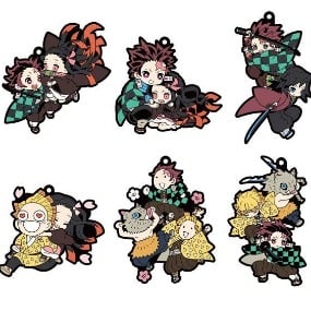 Kimetsu no Yaiba (Demon Slayer) - Buddy Collection Gummi-Anhänger - Komplettset - Neuauflage