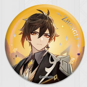 Zhongli - Genshin Impact - Rex Icognito Can Badge