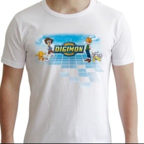 Digimon T-Shirt - Tai Yagami, Matt Ishida, Agumon und Gabumon - Größe XL
