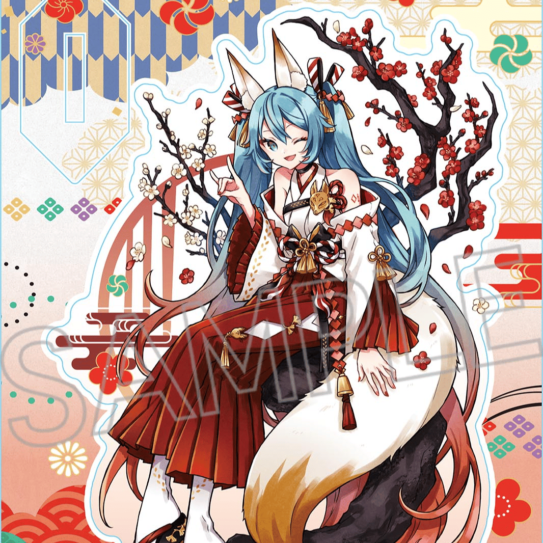 Hatsune Miku - Fuchsgeist (Pflaume) - Hyakki Yakou Version - Acrylaufsteller - Twinkle