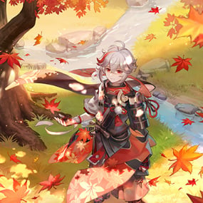 Kazuha (Scarlet Leaves Pursue Wild Waves) - Genshin Impact - Mousepad /Spielmatte