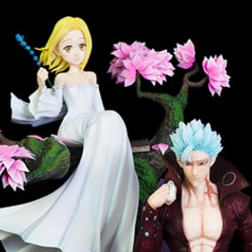 Ban und Elaine - Seven Deadly Sins - Resin Diorama - Kitsune Statue