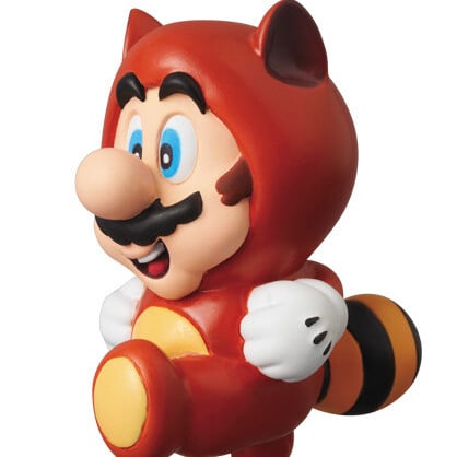 Super Mario Figur im Tanuki-Anzug
