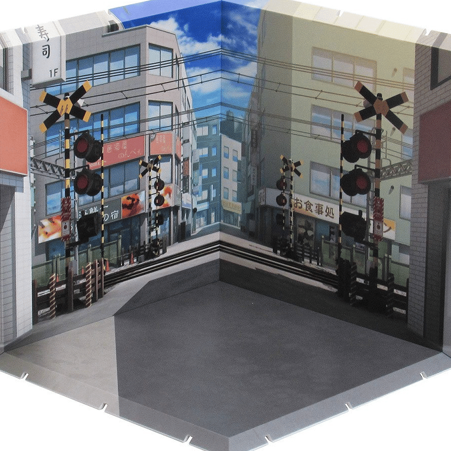 Bahnübergang - Dioramansion 150 - Hintergrund Nendoroid und Figma
