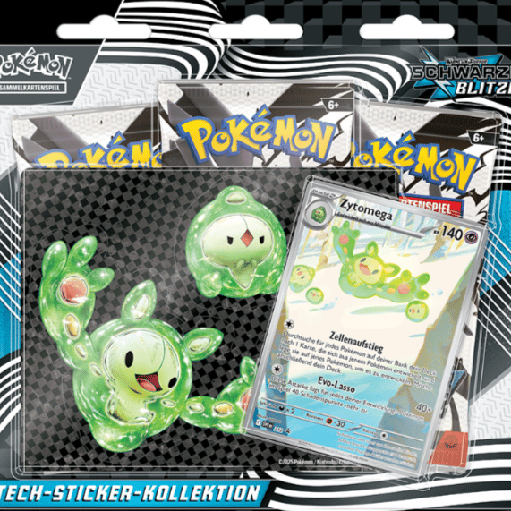 Pokémon TCG - Karmesin & Purpur: Schwarze Blitze & Weisse Flammen - KP 10.5 - Zytomega Tech-Sticker-Kollektion - DE