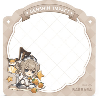 Barbara (Summer Theme) - Genshin Impact - Haftnotizblock - miHoYo