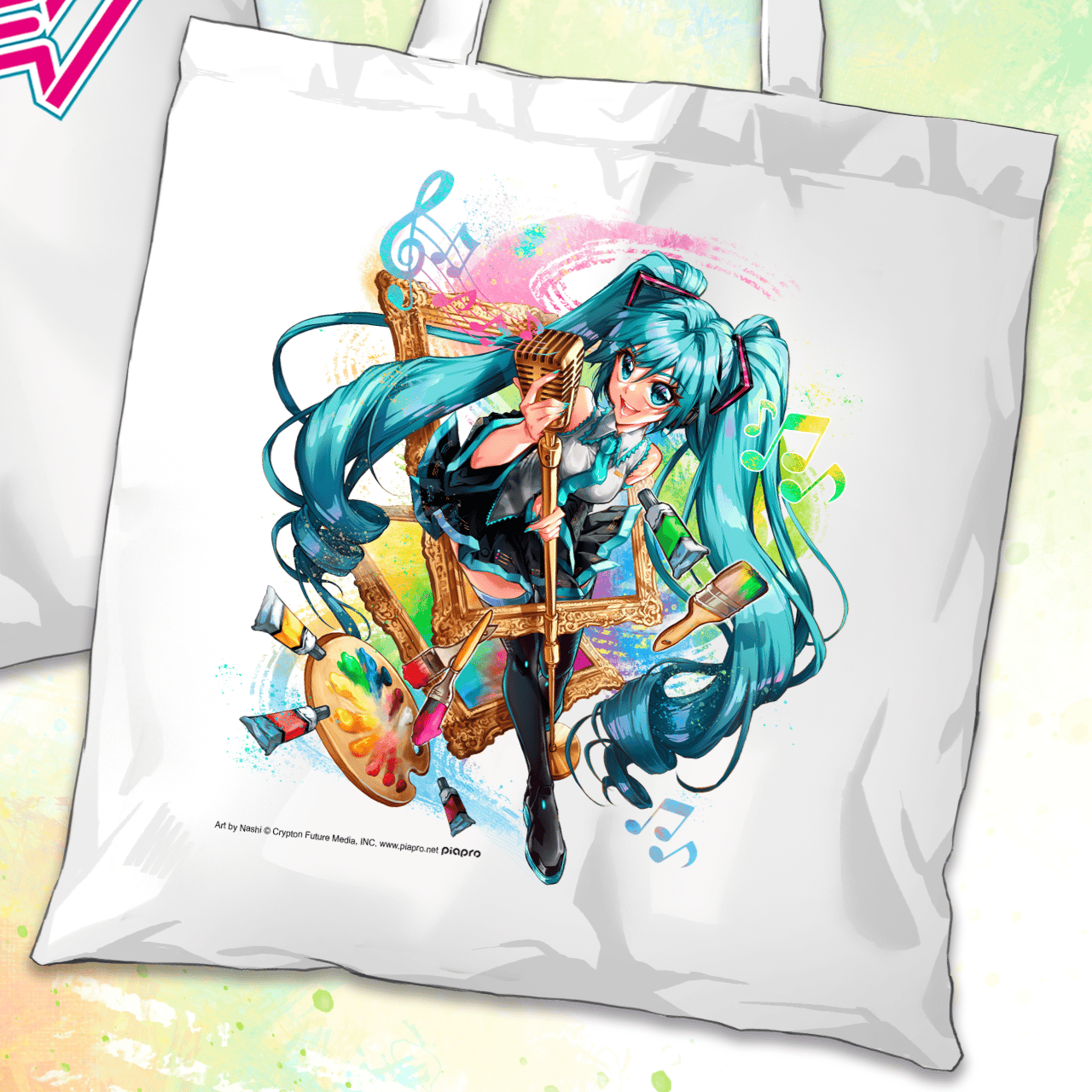 Hatsune Miku - Miku Expo 2024 - Jutebeutel (Motiv 1 Miku Sitting) - Nashi