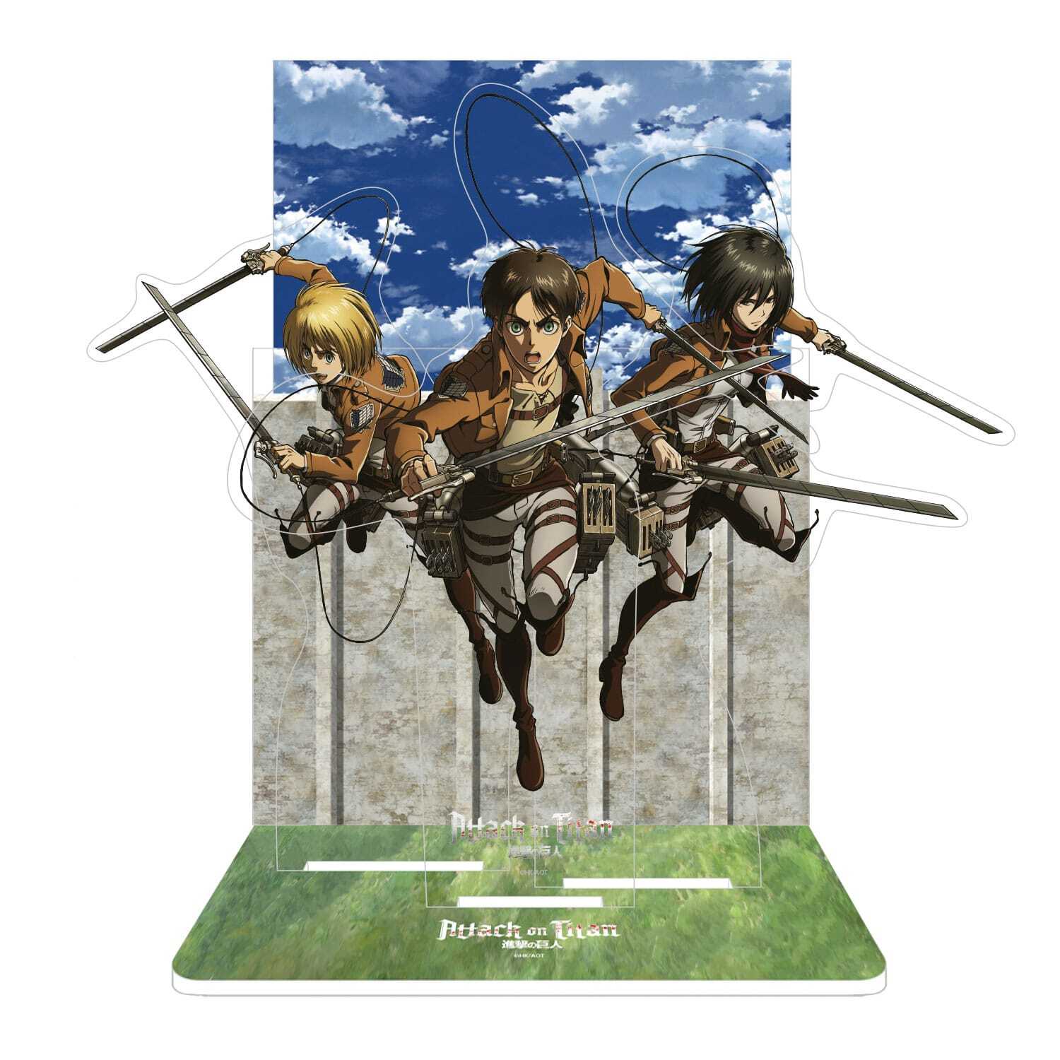 Eren, Mikasa & Armin - Attack on Titan Acryl Diorama - Sakami