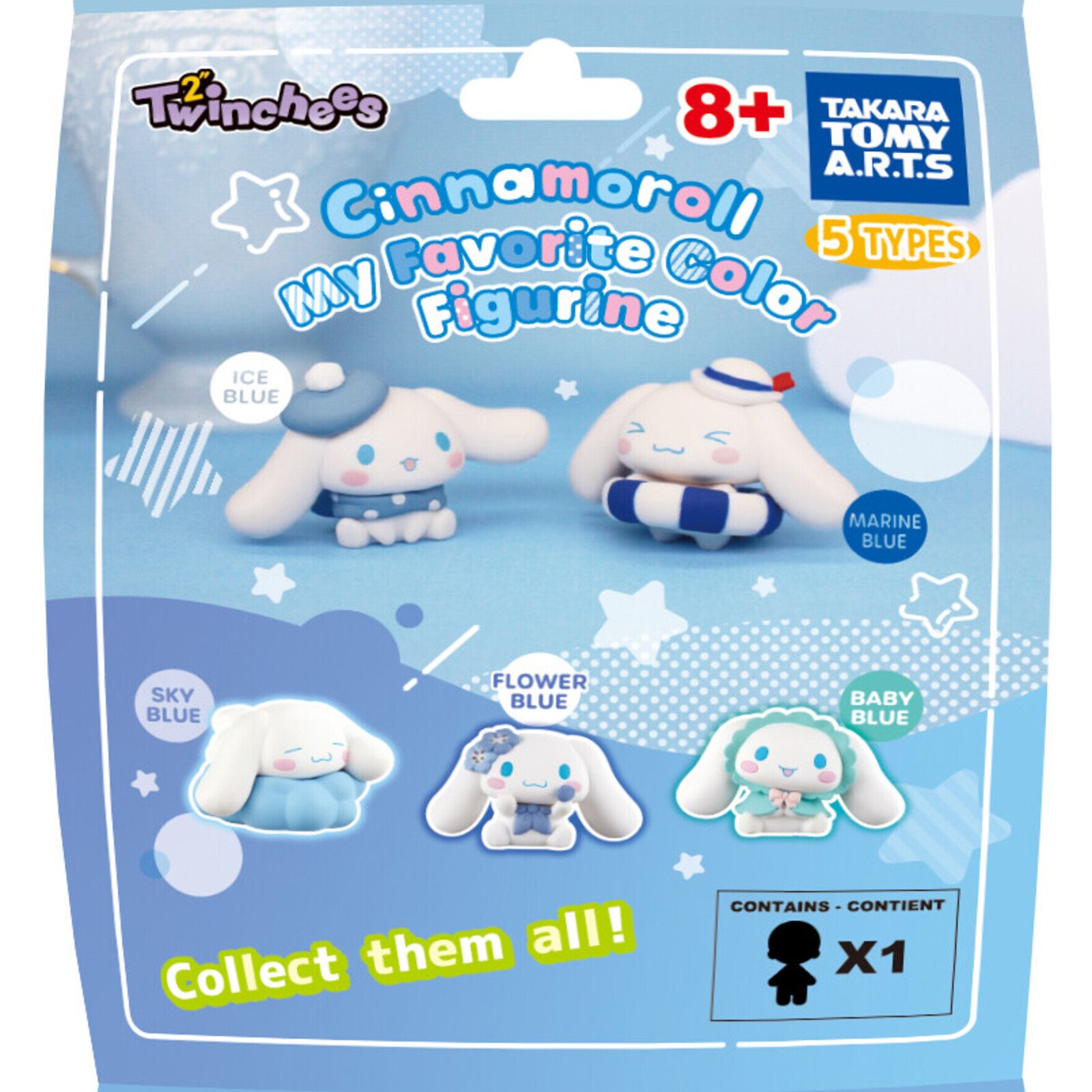 Zufällige Auswahl - Cinamoroll - My Favorite Color - Sanrio - TWINCHEES- Schlüsselanhänger - Takara Tomy