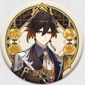 Zhongli - Genshin Impact - Liyue Harbor Series Chara Can Badge