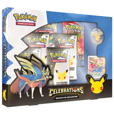 Pokemon TCG - 25TH ANNIVERSARY - Celebrations Deluxe Pin-Kollektion - Zacian (Sammelkartenspiel, deutsch)