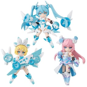 Set (3 Figuren) - Snow Miku, Luka und Rin - Desktop Singer Actionfiguren - Megahouse
