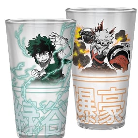 MY HERO ACADEMIA - Large Glass - 400ml - Izuku & Bakugo