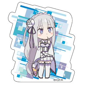 Emilia - Re:Zero kara Hajimeru Isekai Seikatsu - Isekai Quartet 2 - Trading Button Aufsteller Schlüsselanhänger - lemitas