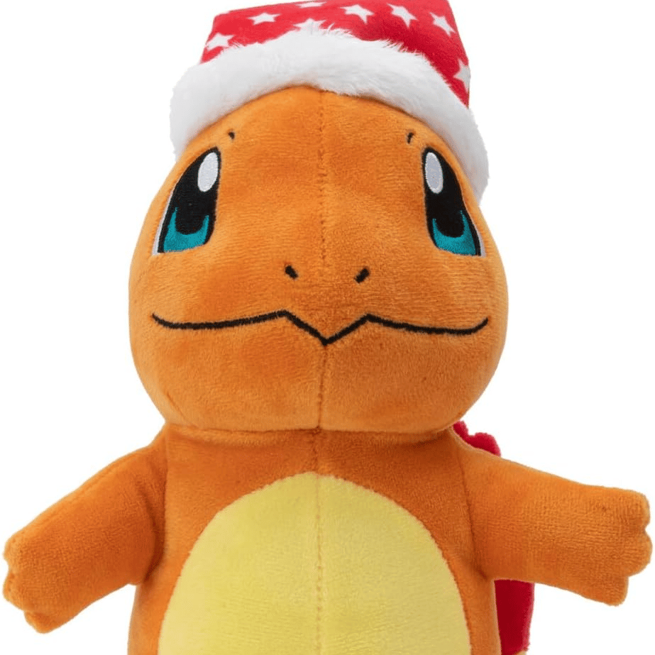 Glumanda mit Weihnachtmütze - Pokémon - 20 cm Plüsch
