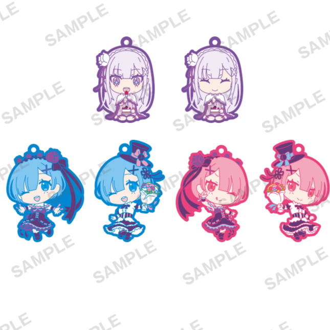 Zufällige Auswahl - Re:Zero (Capsule Rubber Strap Birthday Ver.) - Gummi-Anhänger - Bushiroad Creative