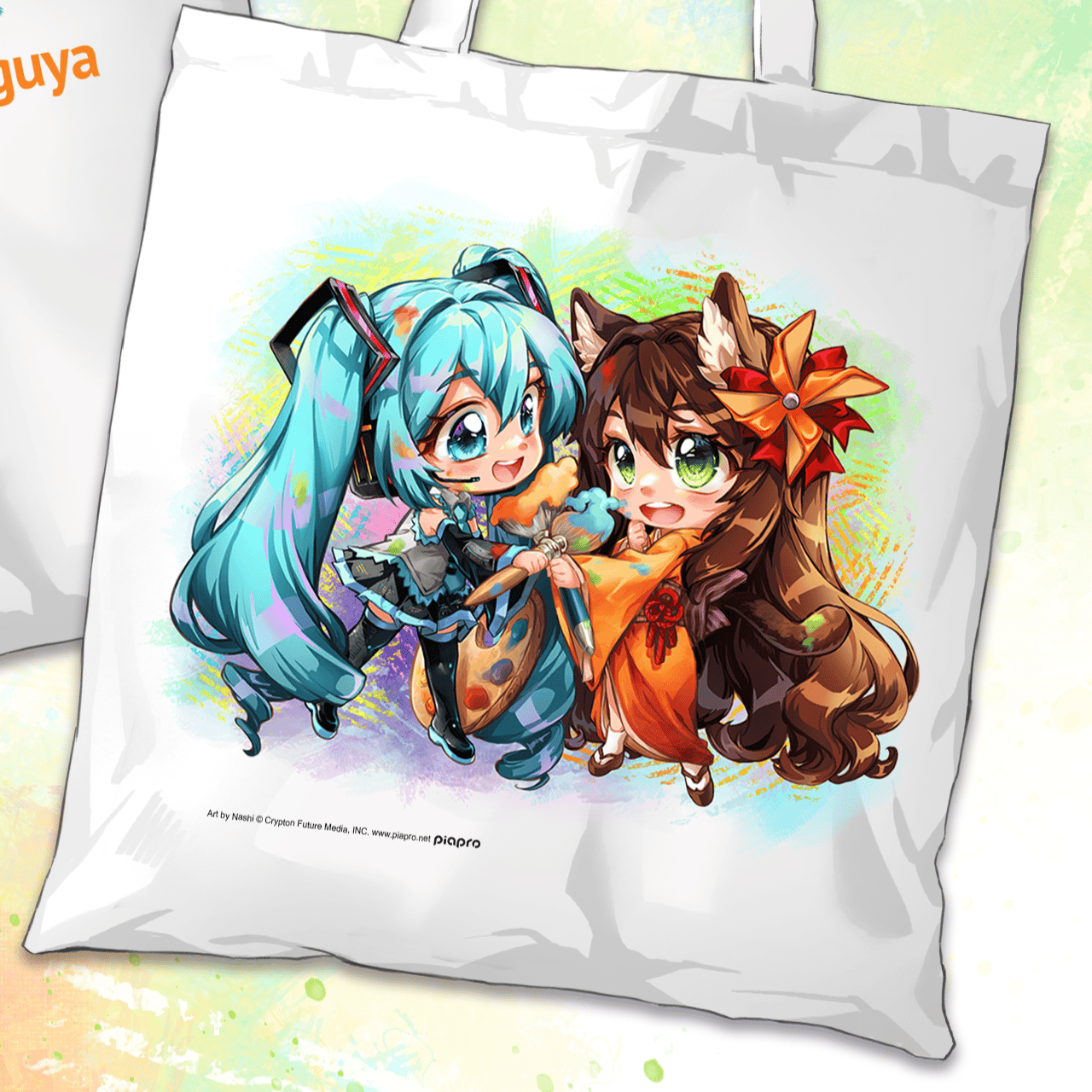Hatsune Miku - Miku Expo 2024 - Jutebeutel (Motiv 3 Hatsune Miku x Figu-Chan Chibis) - Nashi