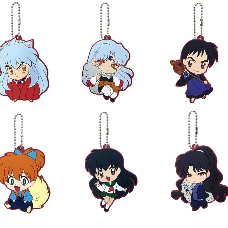 Komplettset - InuYasha Rubber Swing 6 Anhänger