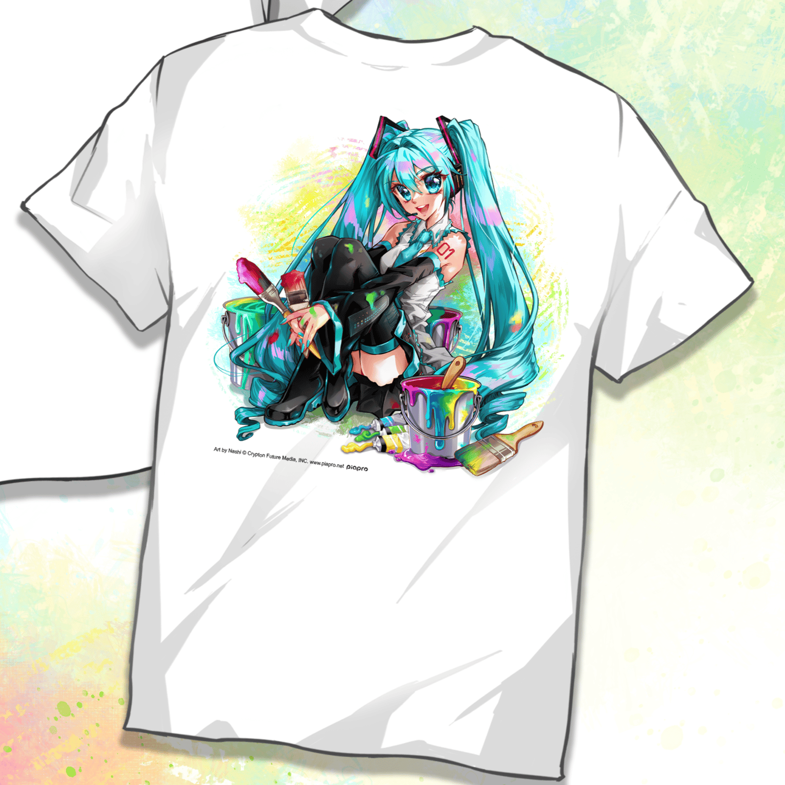 Hatsune Miku - Miku Expo 2024 - T-Shirt - Größe XL (Miku Sitting) - Nashi