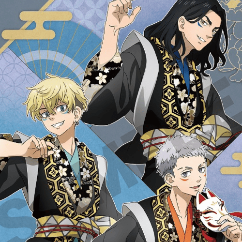 Keisuke Baji, Chifuyu Matsuno & Takashi Mitsuya - Tokyo Revengers (Festival Blue Version) - Clear File / Aktenhülle A4 - Crux
