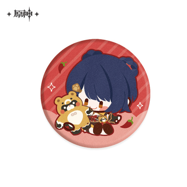 Xiangling - Genshin Impact - Chibi Plush Badge