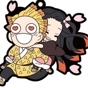 Nezuko Kamado und Zenitsu Agatsuma - Kimetsu no Yaiba - Buddy Collection Gummi-Anhänger - Neuauflage