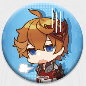 Tartaglia - Genshin Impact - Chibi Stickers Glossy Badge - miHoYo