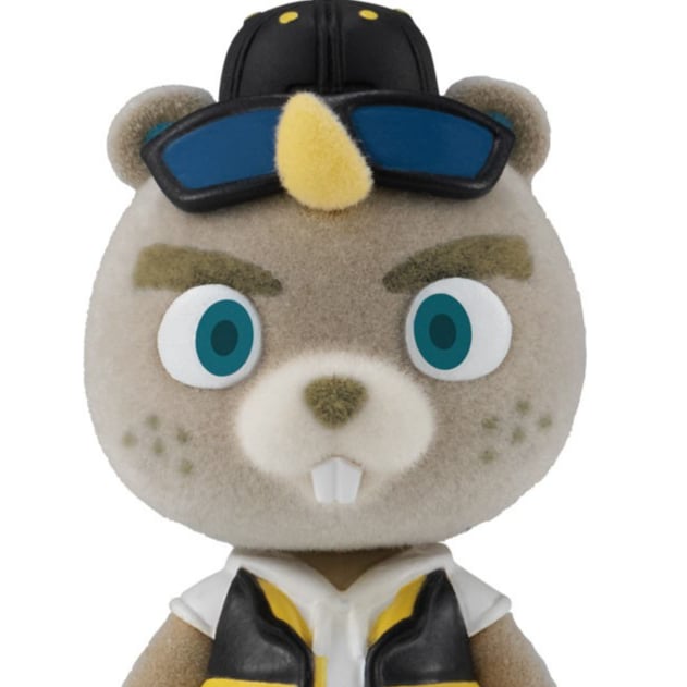 Lomeus / C. J / Jasutin - Minifigur mit beflockter Oberfläche - Animal Crossing: New Horizons - Bandai
