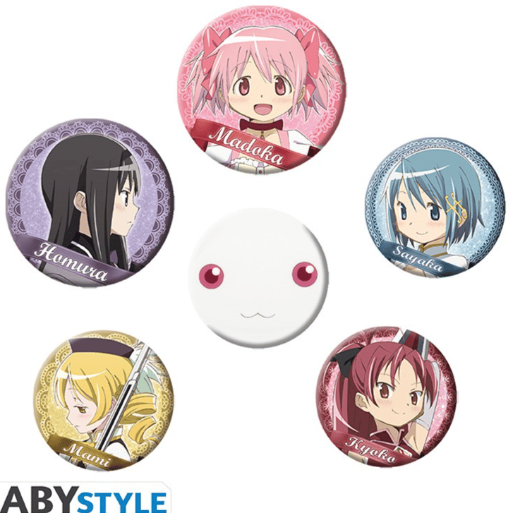 Puella Magi Madoka Magica - Button Set (Main Characters) - AbyStyle