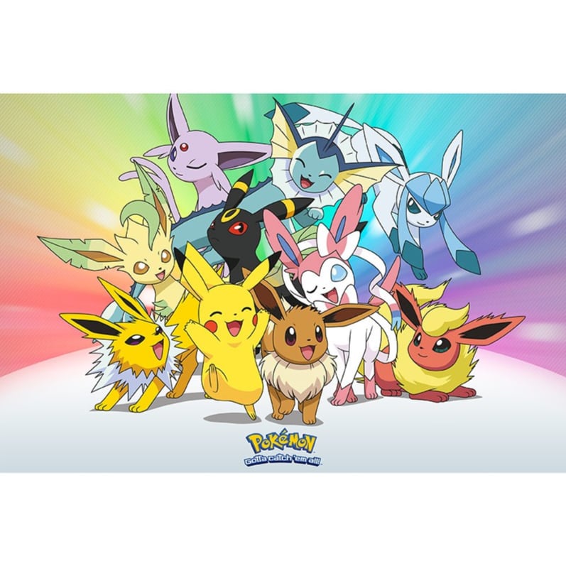 Pokemon - "Evoli Evolution" Poster (91.5x61) - AbyStyle